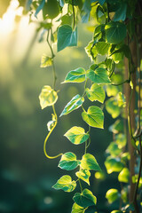 green leaves in sunlight