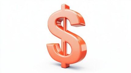 Obraz premium Orange dollar sign