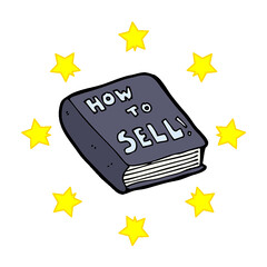 cartoon how to sell book