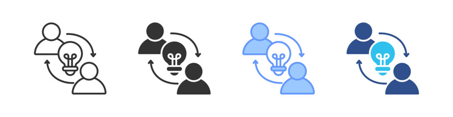 Change Multi Style Icon Set Vector 