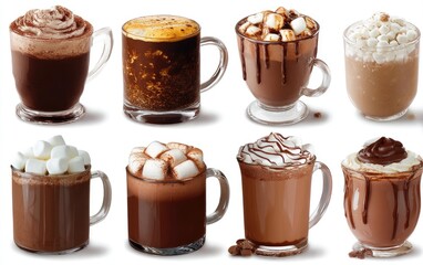 Variety of Hot Chocolate Creations