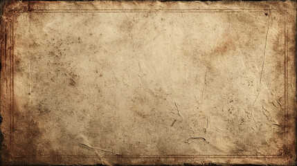 Grunge Vintage Paper Texture with Distressed Border and Aged Surface Details with copy space