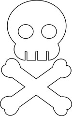 skull icon, skull and crossbones, danger sign