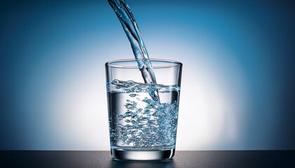 water flowing into a glass