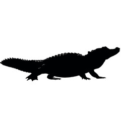 Solid black silhouette of an alligator snapping