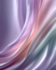 Elegant Flowing Pastel Fabric in Soft Gradient Tones with Smooth and Silky Texture