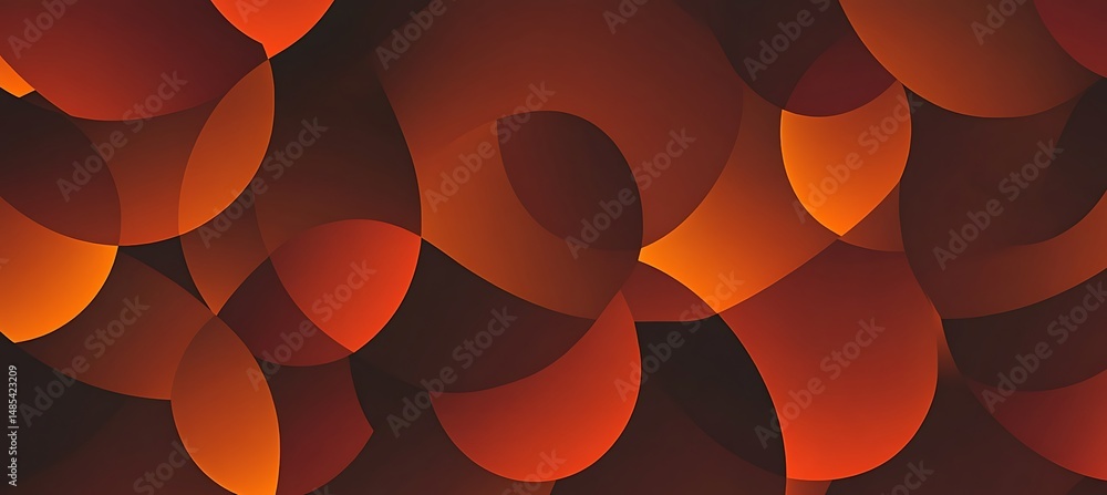 Poster bold geometric pattern with dark orange tones featuring smooth transitions for modern background des