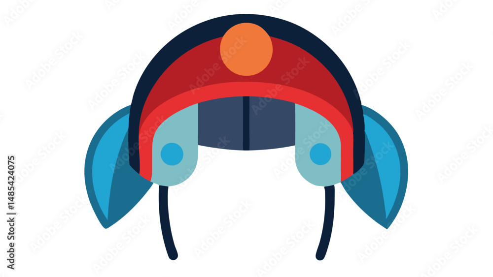 Poster Cute cartoon character in a space helmet travels through a colorful background showcasing a whimsical and playful design that captivates the imagination