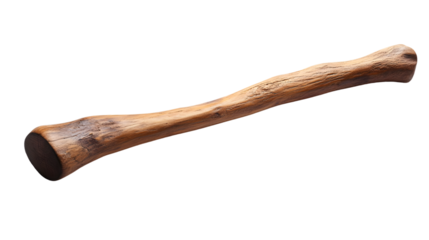 Professional Thick Wooden Stick Isolated on White Background for Design Projects