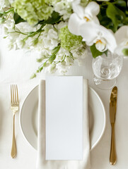 Wedding Menu Mockup | 4×9.25”