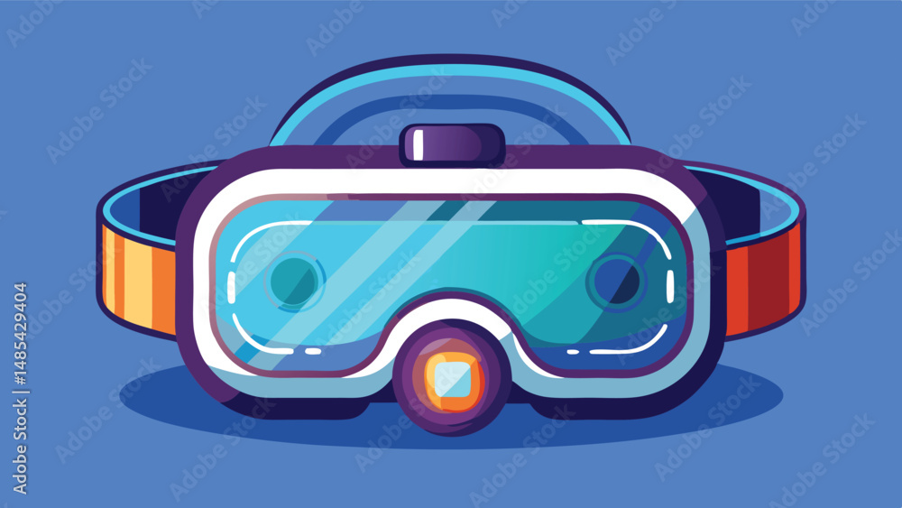Poster colorful vector illustration of gaming glasses showcasing vibrant buttons and a sleek design for mod