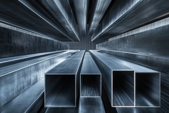 Graphic layouts showcase the versatility and strength of metal in industrial applications