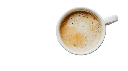 Professional White Mug on Flat Surface Isolated on White Background