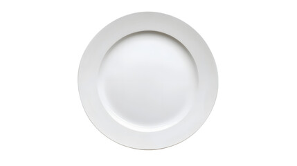 Elegant White Plate on Background, Isolated Dishware Photography