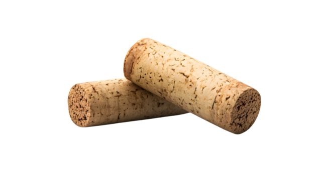 Wine Cork on Isolated Transparent or White Background - Professional Stock Photo