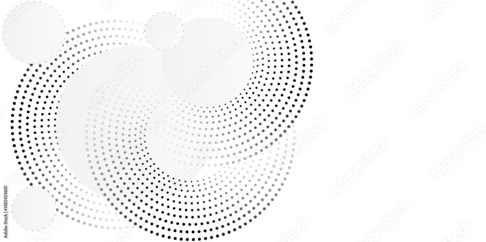Poster abstract white background with circle rings. digital future technology concept. abstract background 