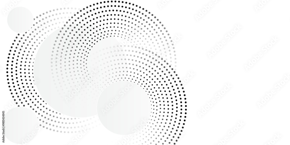 Poster abstract white background with circle rings. digital future technology concept. abstract background 
