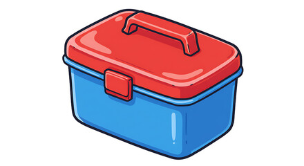Toolbox with handle and latch