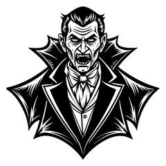 This vector illustration features a black and white tribal tattoo design of a mask, a vintage symbol with a hint of the monster and gothic art