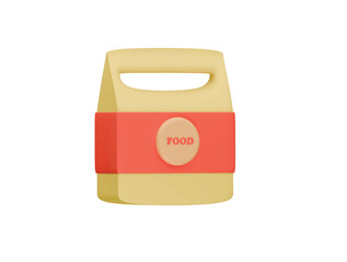 food box icon 3d illustration render