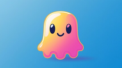 Cute jelly ghost, vibrant colors