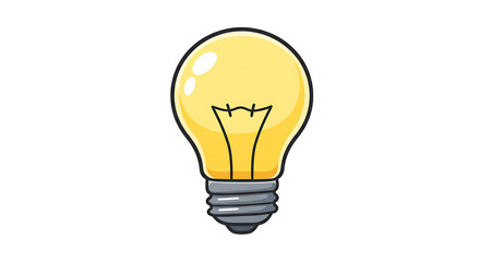 Glowing Light Bulb Illustration
