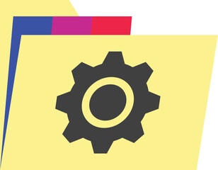 Folder Settings Icon, File System Symbol