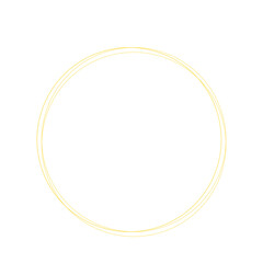 金色の丸3本フレーム　グラフィック素材