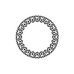 image of love symbol forming a circle in black and white