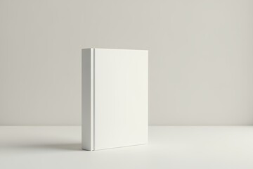 Blank-book-mockup-white-cover-shelf-minimal-design-template-product-presentation