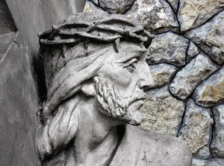 Jesus Christ under the weight of the cross. The suffering and death of God	
