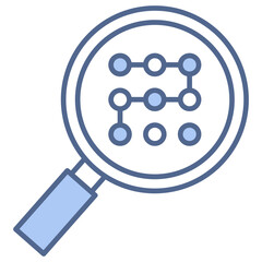 Pattern Recognition Blue Icon