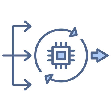 Parallel Processing Blue Icon