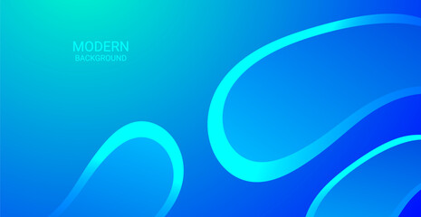 Vibrant Blue Fluid Background. Abstract Business Banner. Wallpaper. Vector Illustration