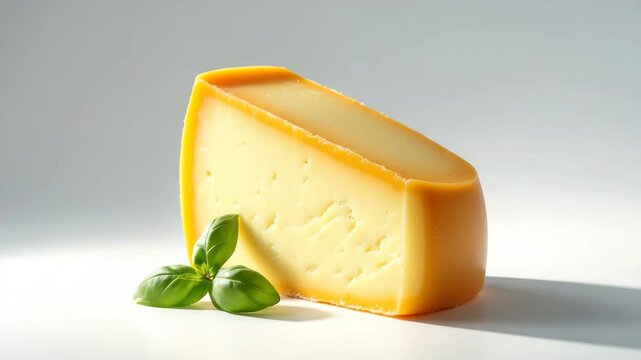 Gouda cheese set apart on a background