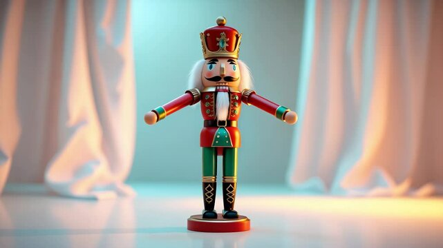 A nutcracker on a plain surface