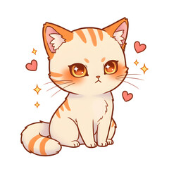 Obraz premium Tail-Up Orange Kitten