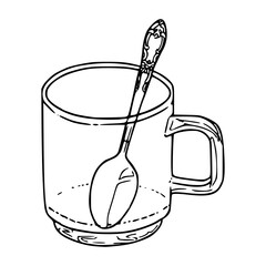 mug and spoon illustration