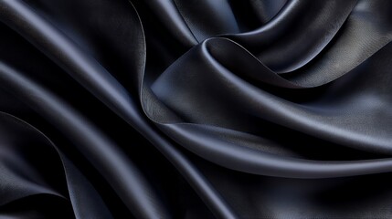 Fototapeta premium Dark Silk Fabric Close-up