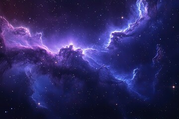 Obraz premium Cosmic nebulae swirl in vibrant hues