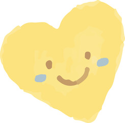 Smiling heart icon vector