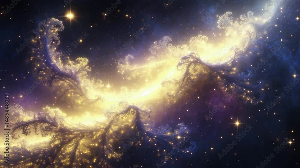 Poster hdri panoramic space galaxy nebula map showcasing space background with nebula and stars, equirectan