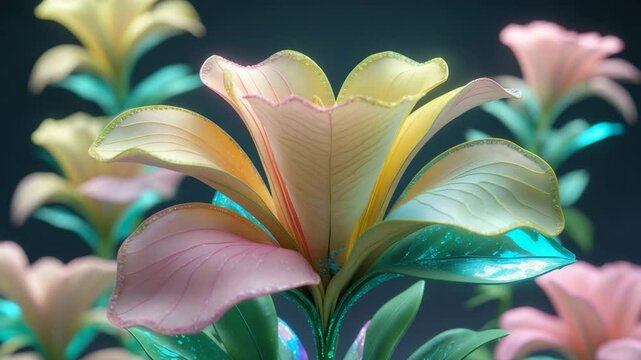 An video of a flower. The plant is related to the bindweed family.
