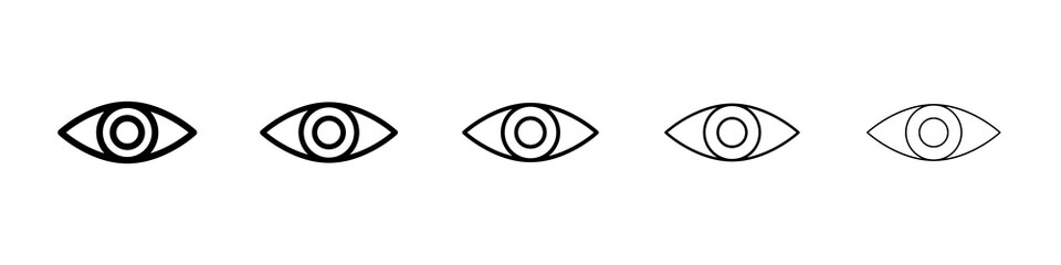 Visible icon symbol pictogram. stroke designs.