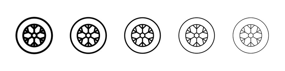 Obraz premium Tyre icon symbol pictogram. stroke designs.
