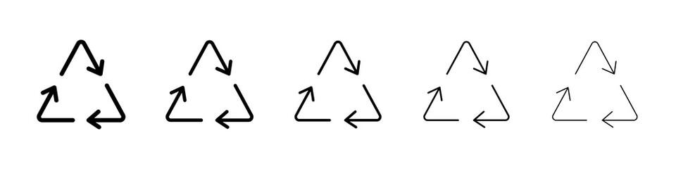Recycle icon symbol pictogram. stroke designs.