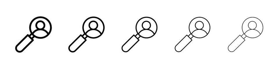 Recruitment icon symbol pictogram. stroke designs.