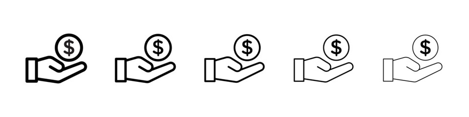 Profit icon symbol pictogram. stroke designs.