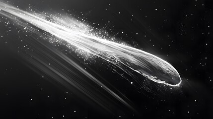 Op down white universe scene of a rare interstellar object like Oumuamua drifting through solar space displaying elongated shape and alien trajectory data cut out on isolated transparent background