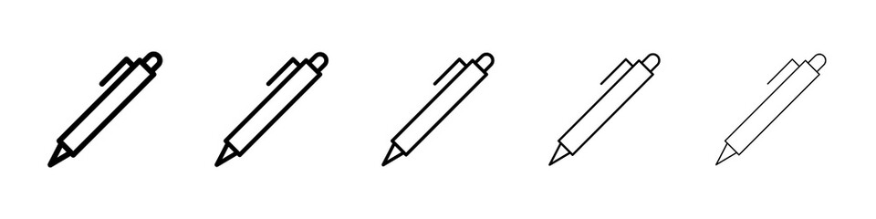Pen icon symbol pictogram. stroke designs.